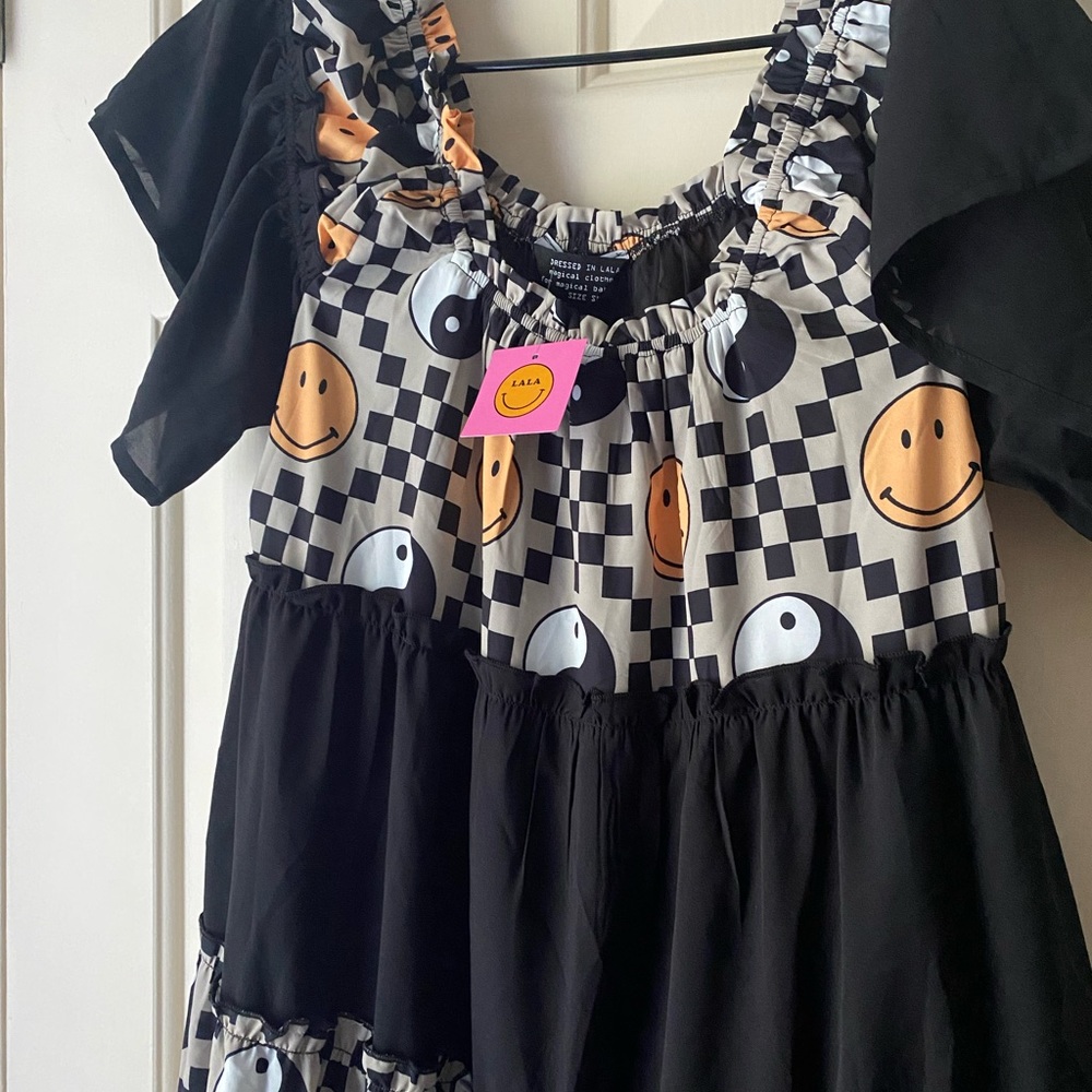 NWT Dressed in LALA tiered maxi dress Sunshine Girl Midi Dress in Groovy Girl